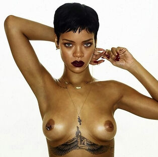 Rihanna Bare-chested For