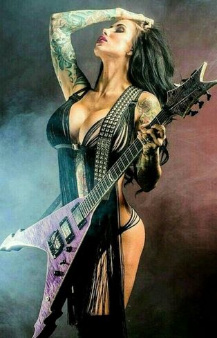 Splendid guitar woman Art