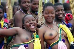 Real african nymphs topless, naked