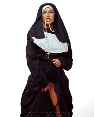 Horny nun begs to her God after